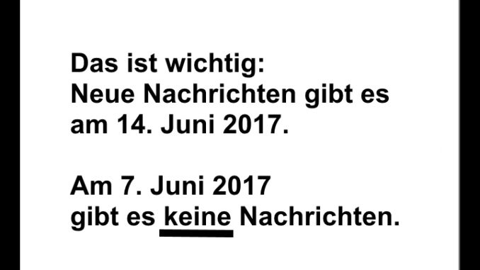 Sommerpause 7. Juni